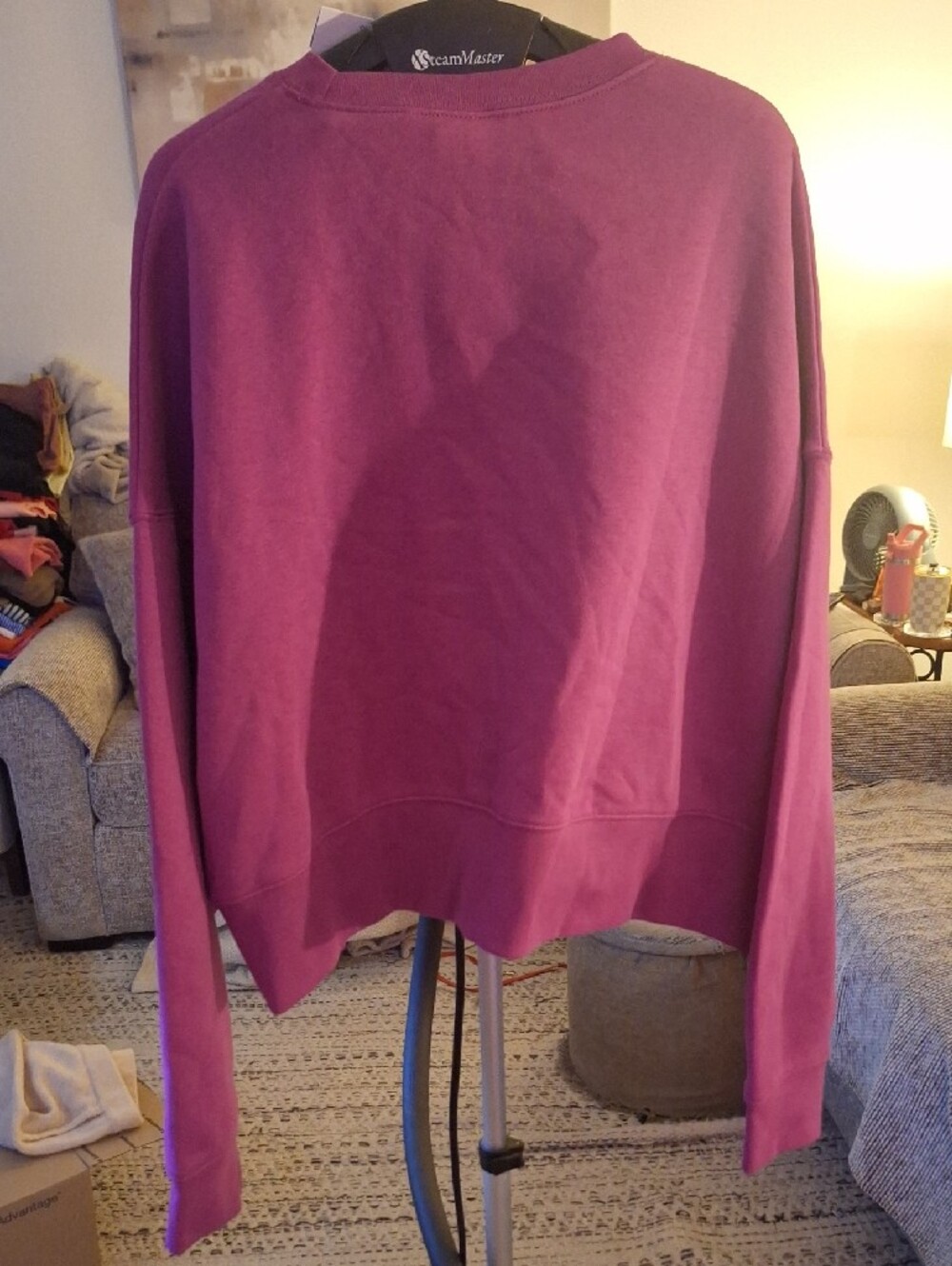 NWT Nike Women's Magenta Crewneck Sweatshirt with Swoosh - Picture 2 of 3